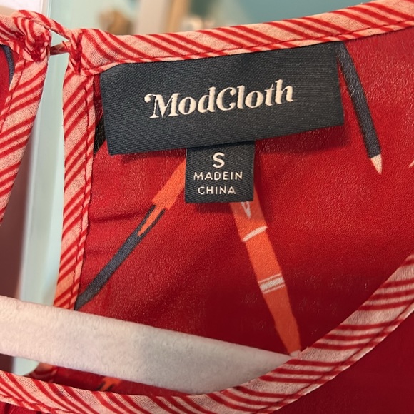 Modcloth pen print top NWOT - Picture 3 of 5